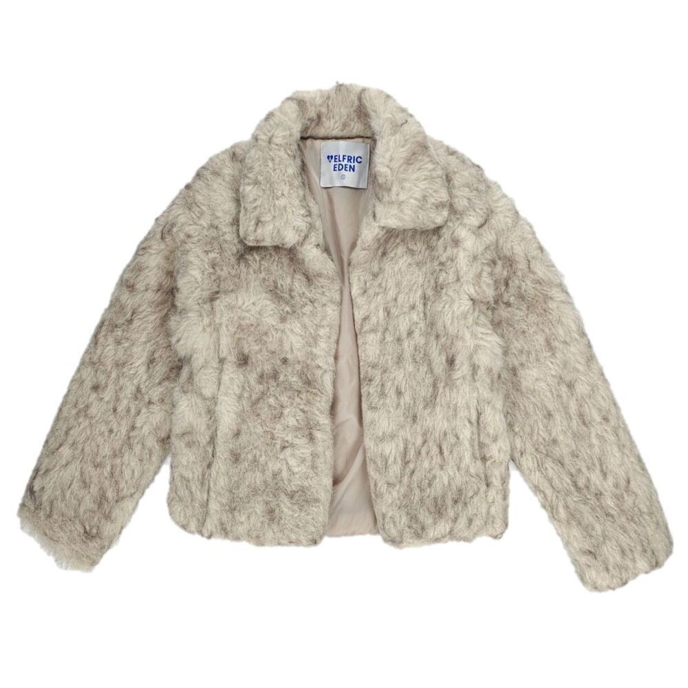 NEW Aelfric Eden Faux Fur Jacket Vegan 90s Y2k Downtown Girl Baddie McBling Boho